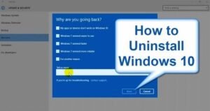 how to uninstall windows 10