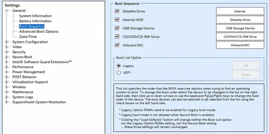 No boot device found