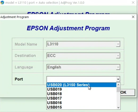 Epson L3150 Red light blinking