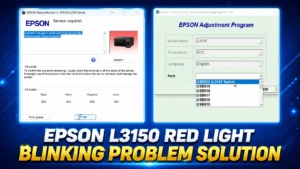 Epson L3150 Red light blinking